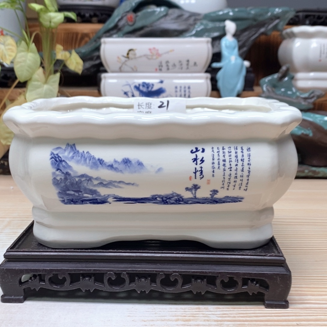 紫砂花盆陶瓷艺术花盆陶瓷
