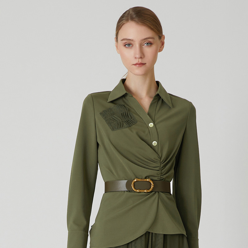 【诗语】莱芙艾迪儿针织长袖上衣1E1S24038