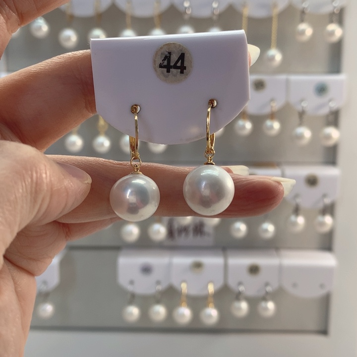 淡水珍珠耳饰银S925镶嵌