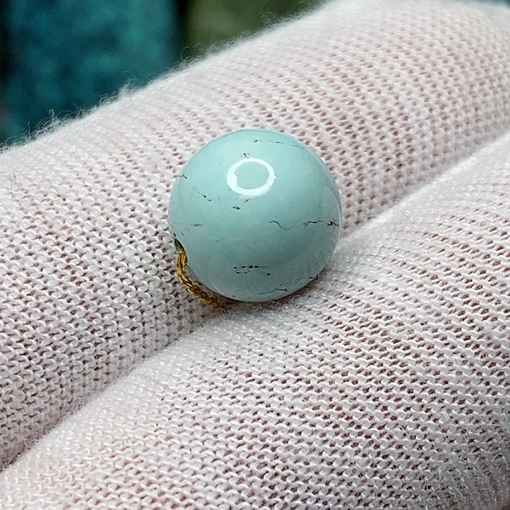 绿松石未镶嵌天然原矿 地大质检10.4mm