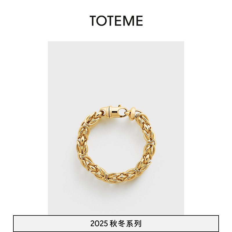 TOTEME女士25秋冬新款金色环形链节拜占庭手链