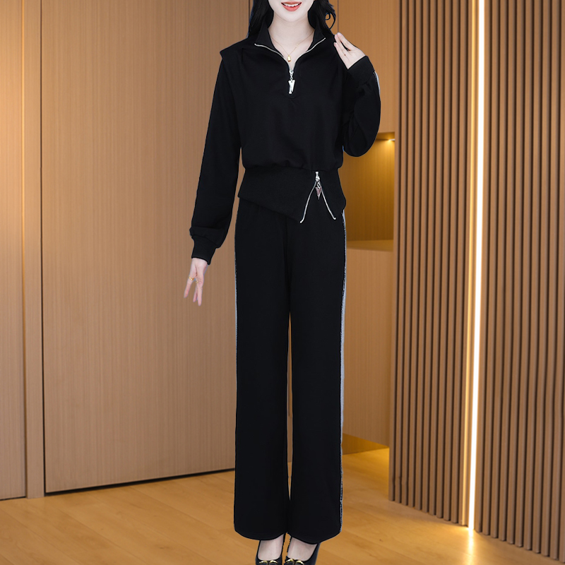 【上衣+裤子】24182优雅新款气质时尚大气减龄收腰显瘦套裤M-4XL