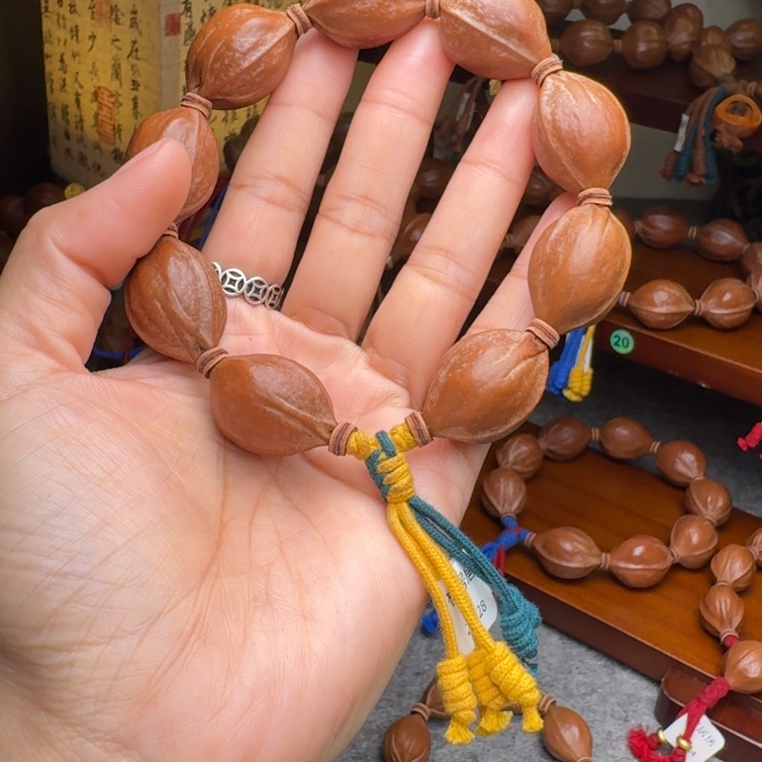 拓***普手串橄榄核20/28老核原皮 梅林铁核