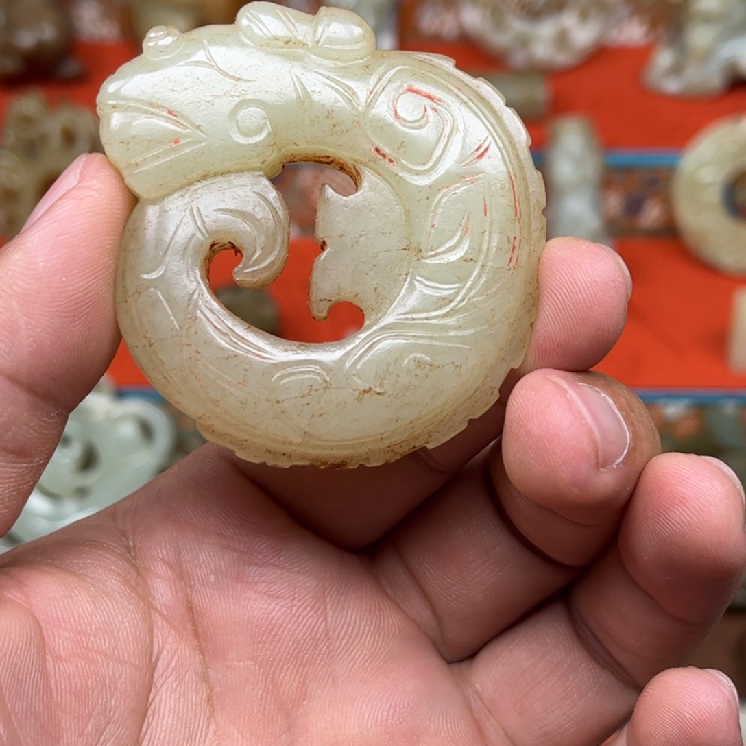 和田玉未镶嵌挂件一*茶