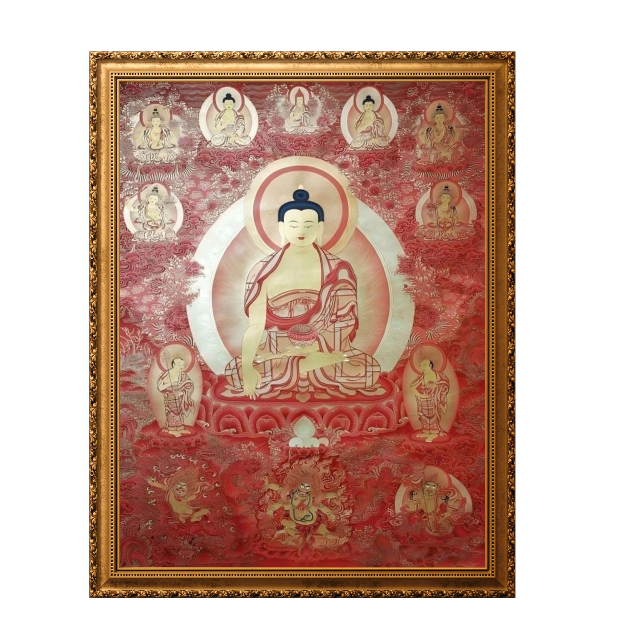 释迦牟尼-唐卡限量复制（作 者：桑杰本 尺寸 80cm×110cm） GB25无框