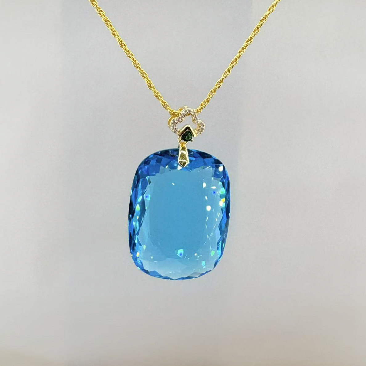 黄铜合成锆石吊坠 海洋之星吊坠女毛衣水晶项链