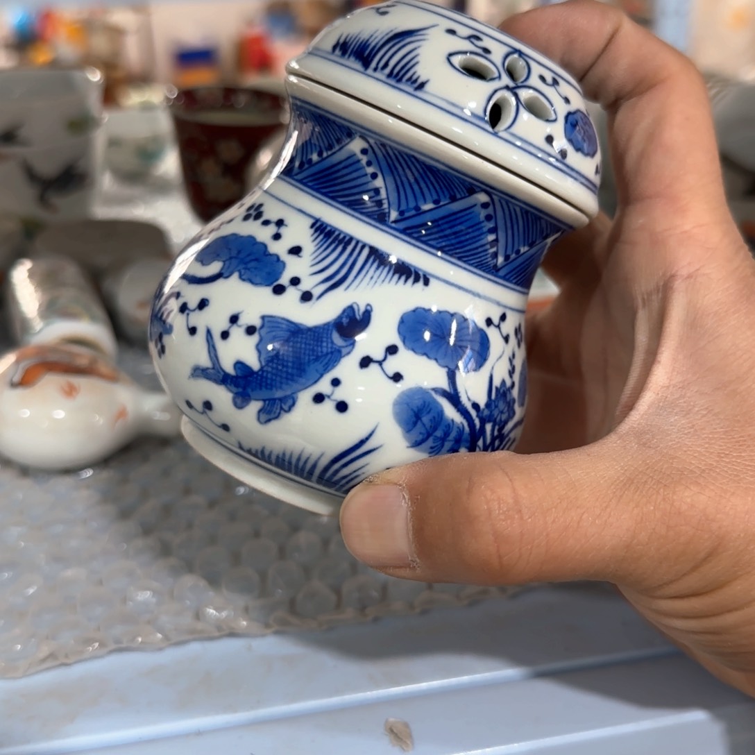 瓷片摆件手绘瓷器全部处理