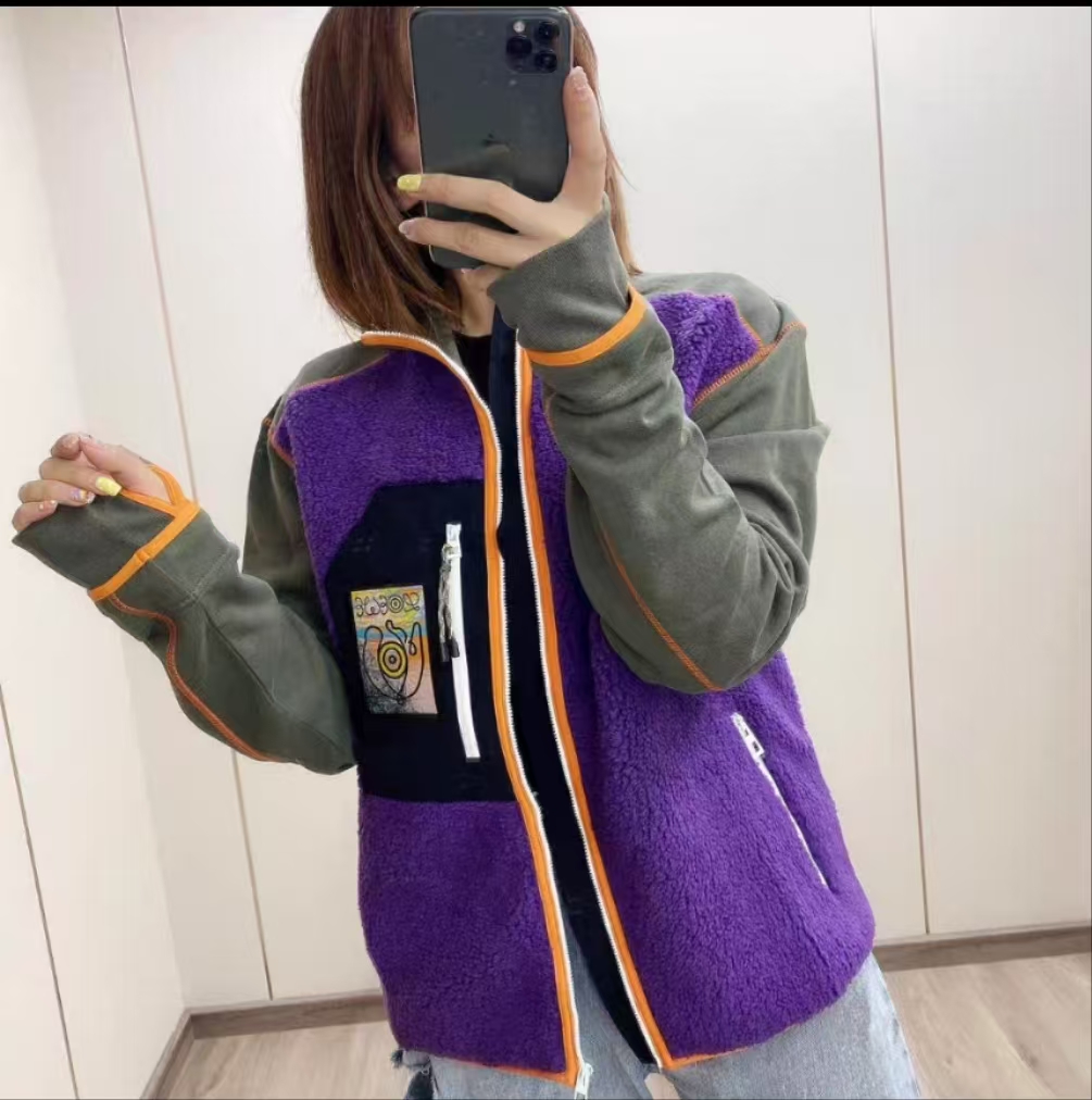 99新 LOEWE/罗意威 罗意威/LOEWE/紫色摇粒绒外套/M码/P10116