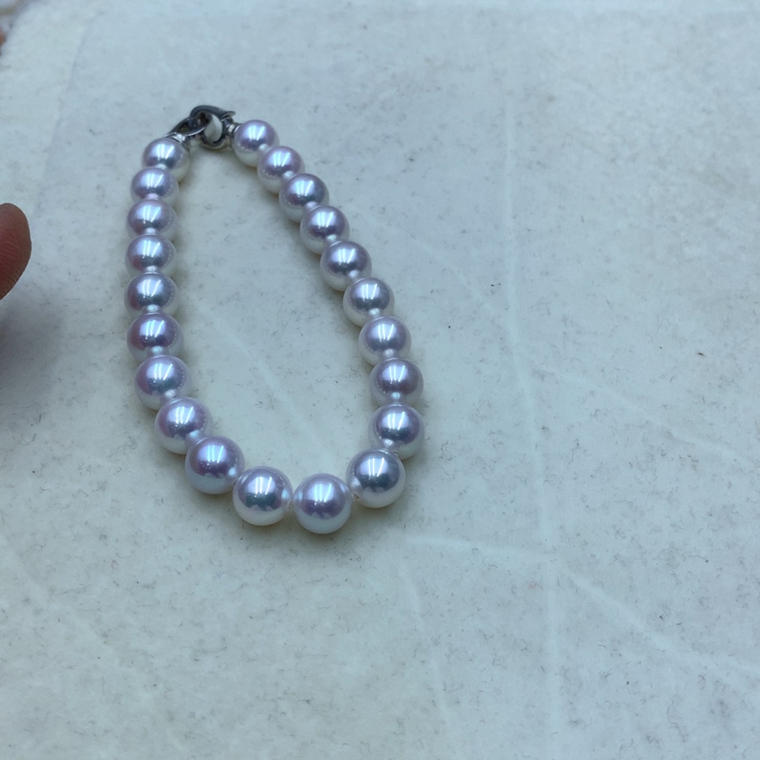 淡水珍珠手链银S925镶嵌?*