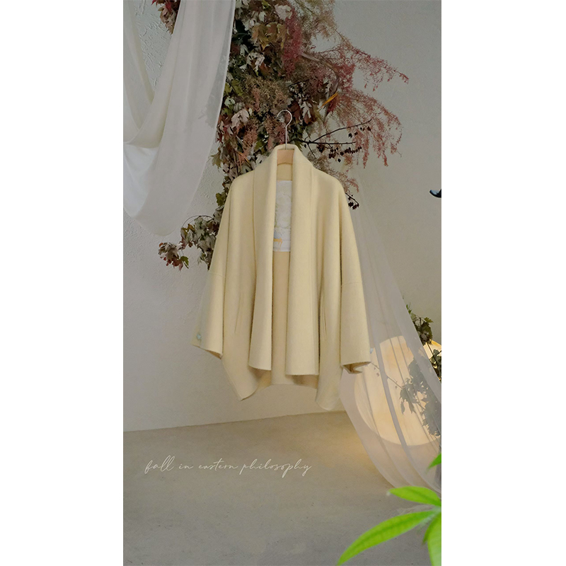 泊风ozen【秋风】设计师原创汉服复古毛呢外套中式上衣