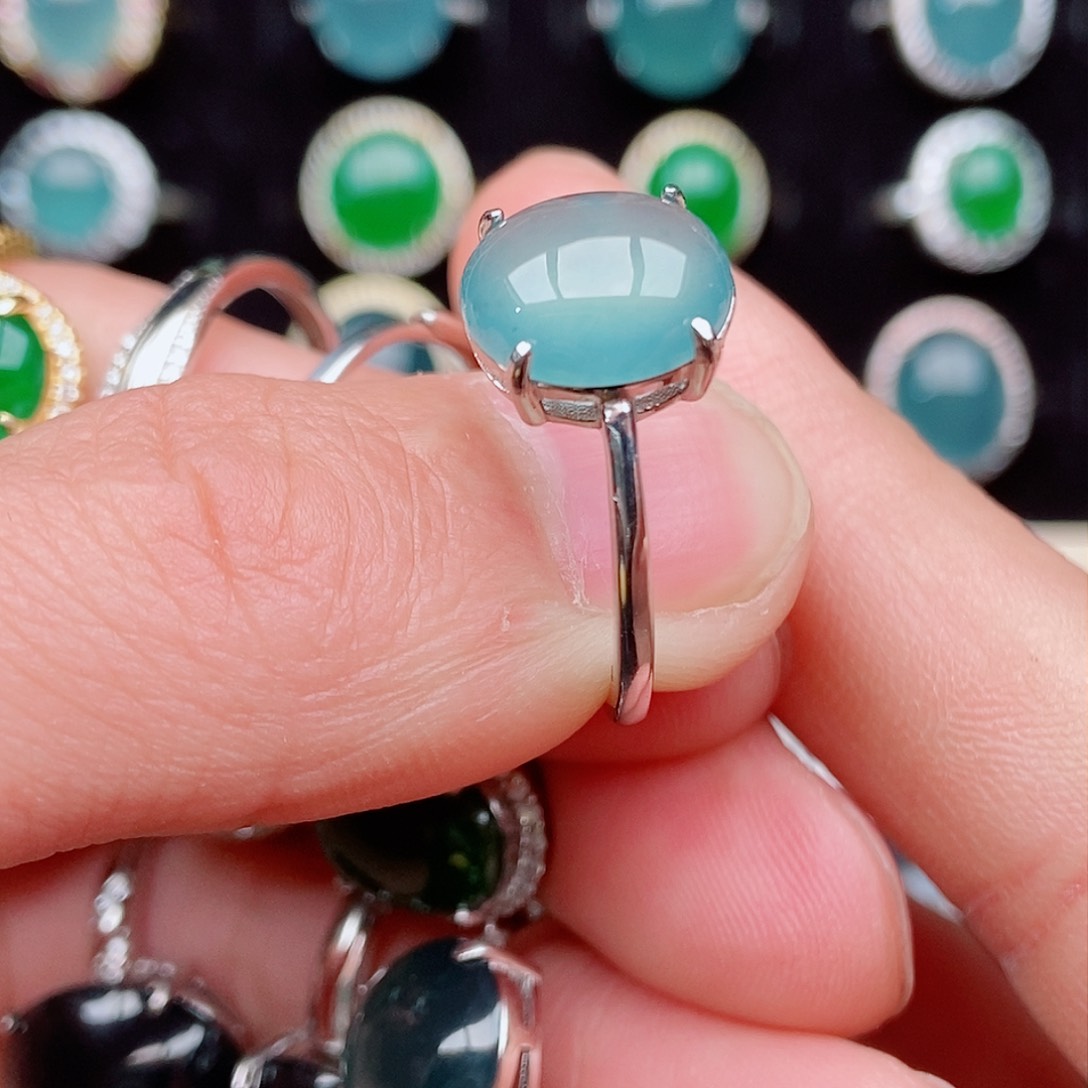 翡翠戒指银S925镶嵌 82461563