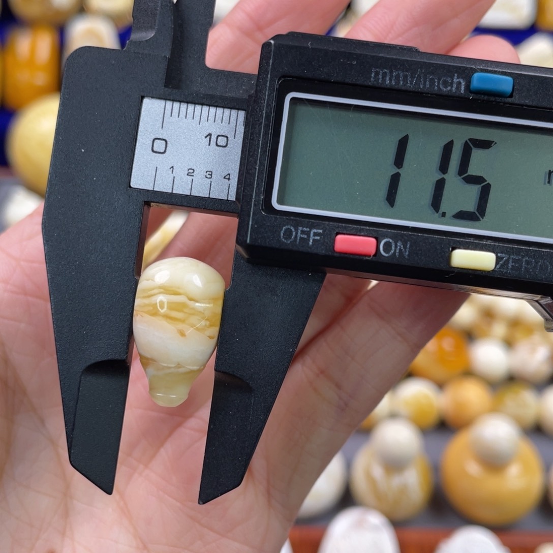 蜜蜡裸石未镶嵌琥珀蜜蜡三通配饰