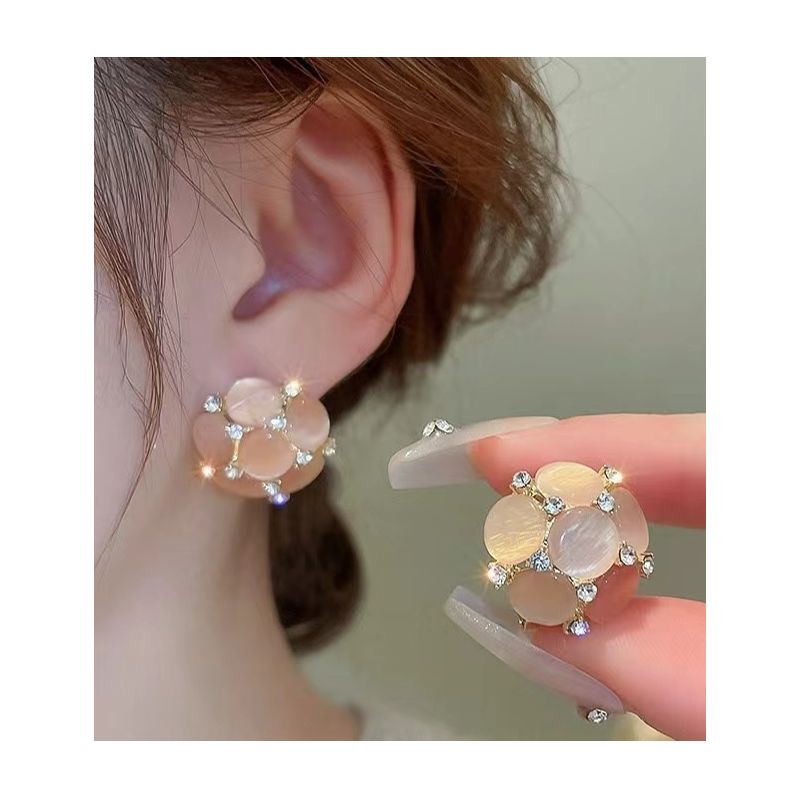 铜合金耳饰 甜美百搭小清新耳钉高级感气质耳饰女N1593