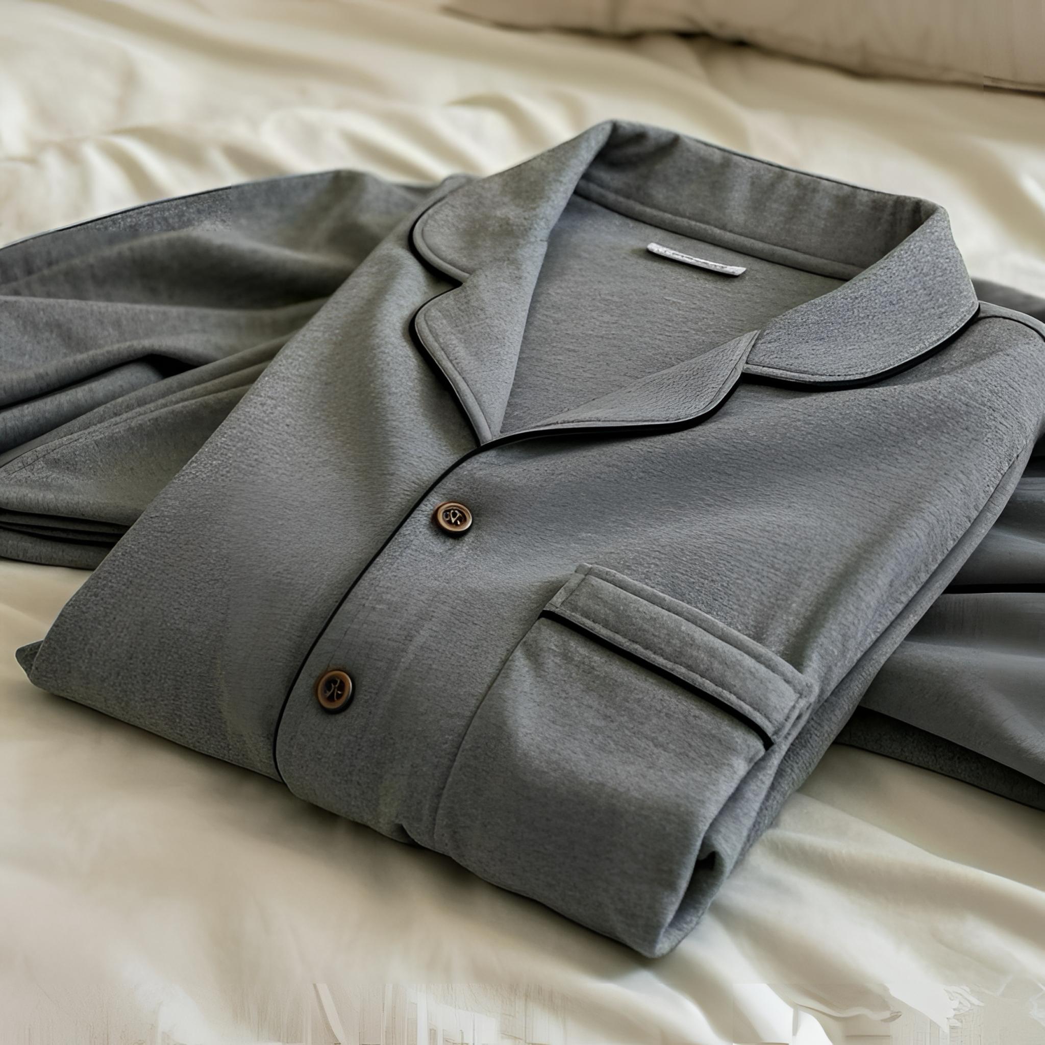 【600-650】高品质睡衣家居服长袖秋冬男款新款情侣睡衣可外穿休闲
