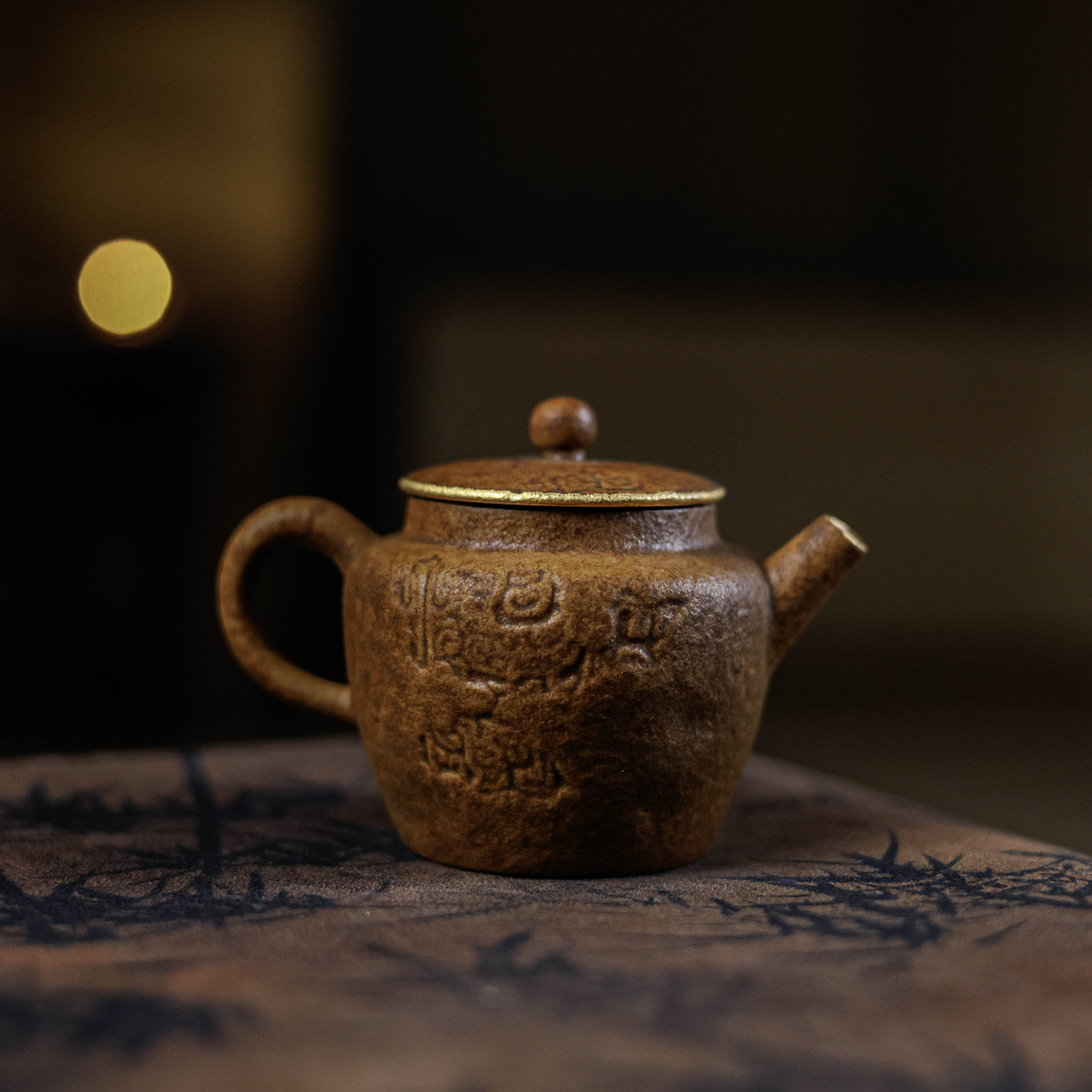 【小田甄陶】酱釉-灰念-雅茗壶（灰念0535）