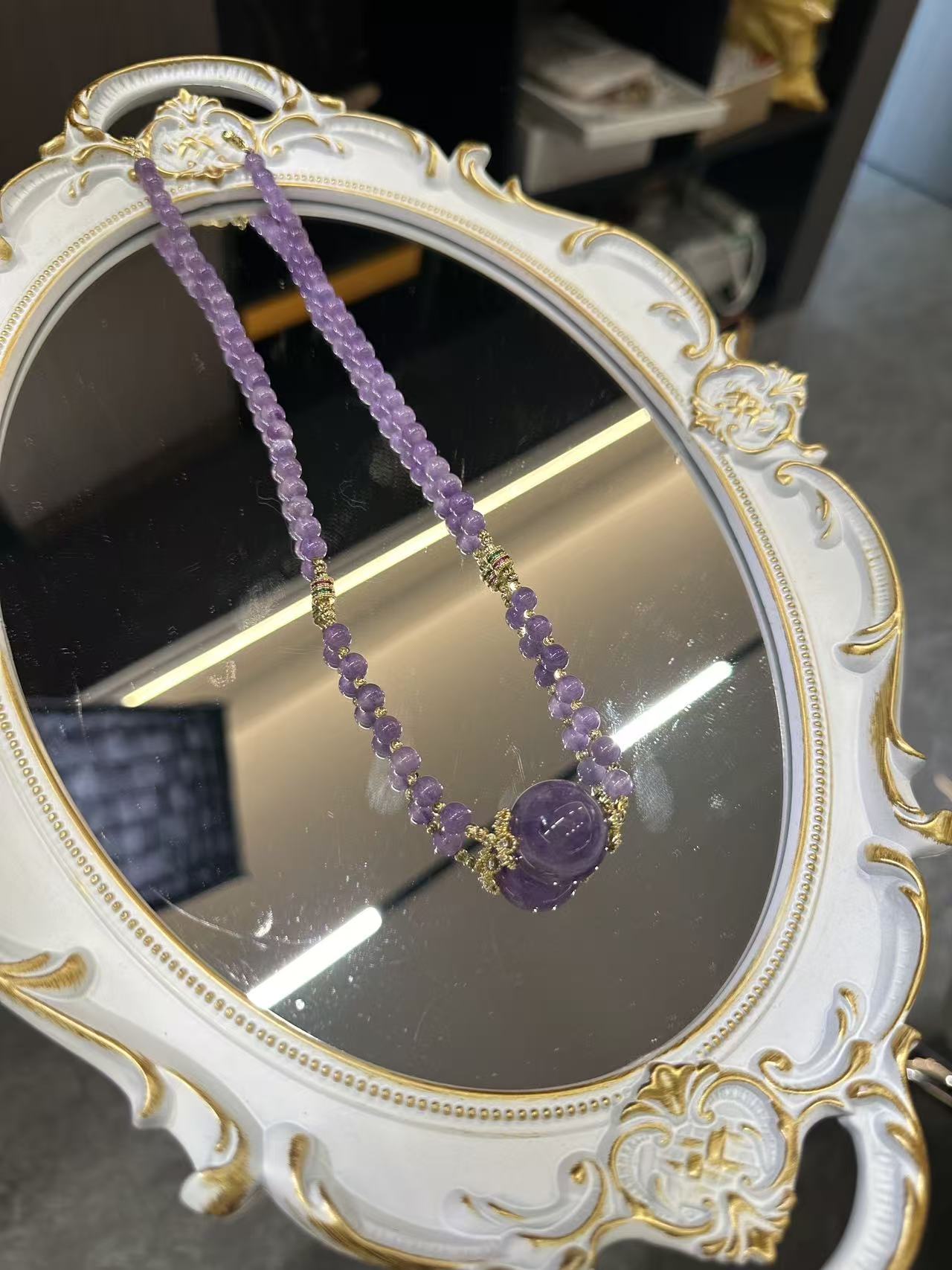 紫水晶大单珠项链女生氛围感（多样性发其一）