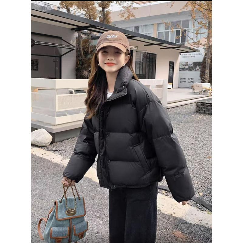 天-韩版简约泡芙小面包羽绒服冬季百搭女