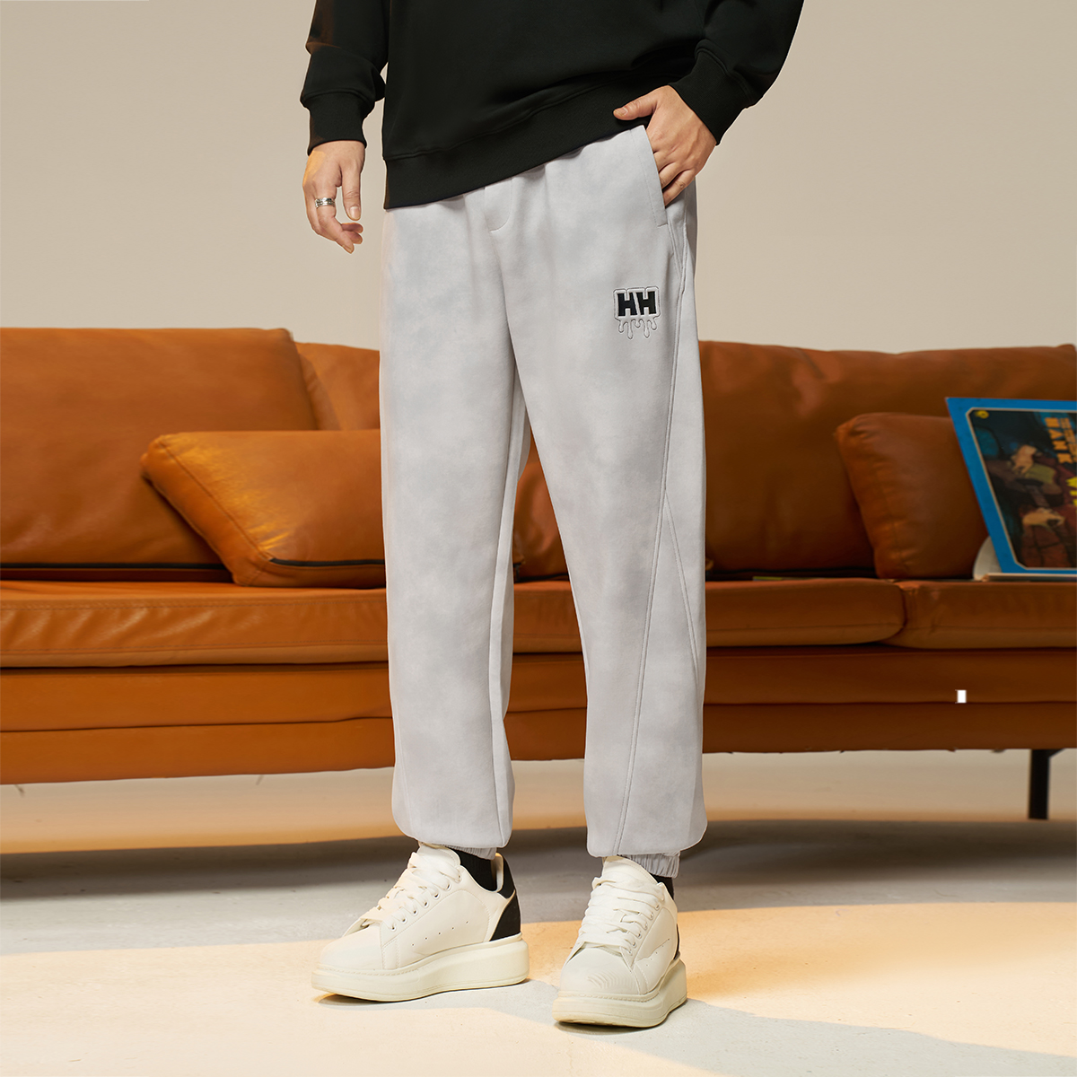 【脏脏裤】森老板大码男装春秋季加肥加大裤子男款休闲裤束脚裤