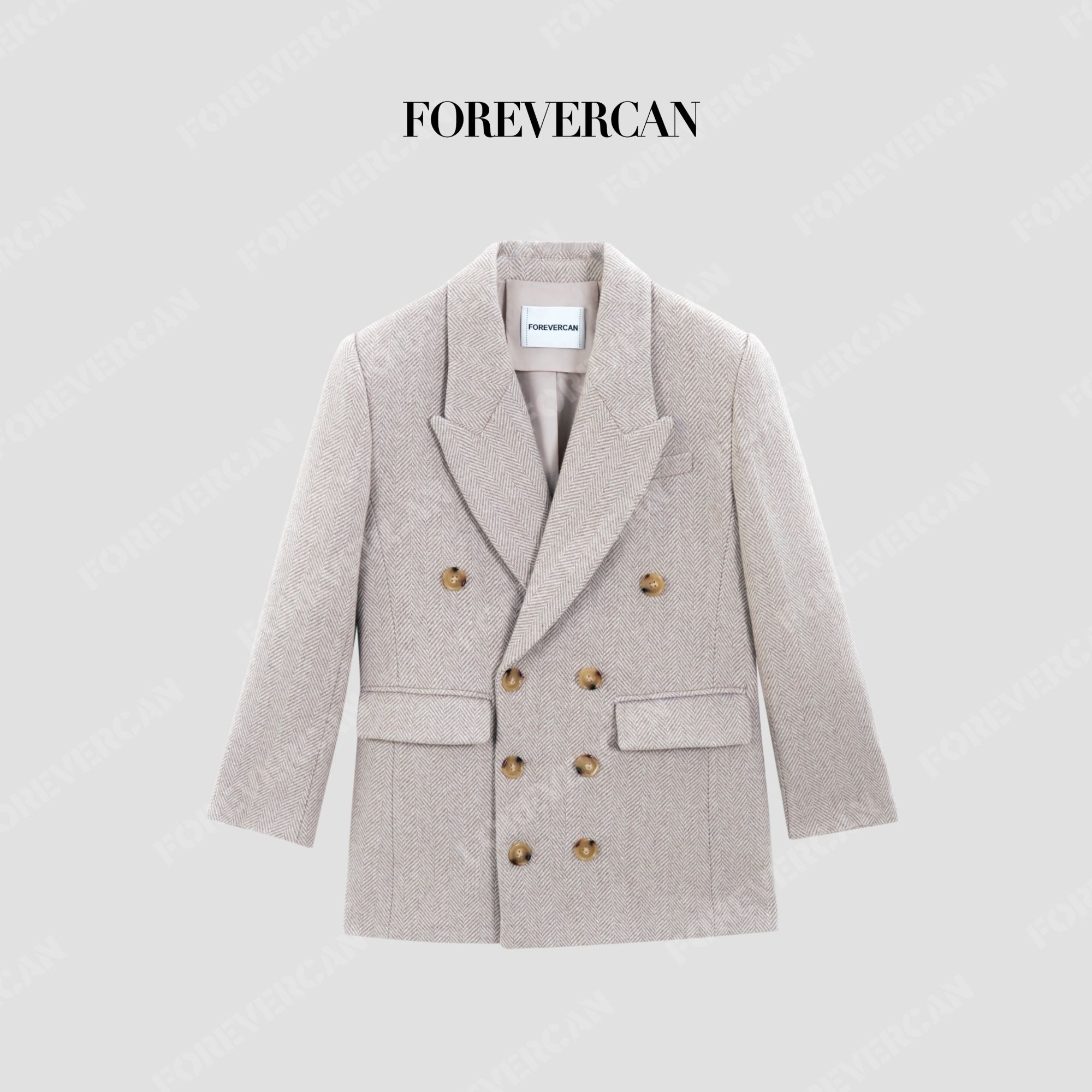 FOREVERCAN“蒙特卡洛”高比例澳洲进口美利诺羊毛西装外套SC22339