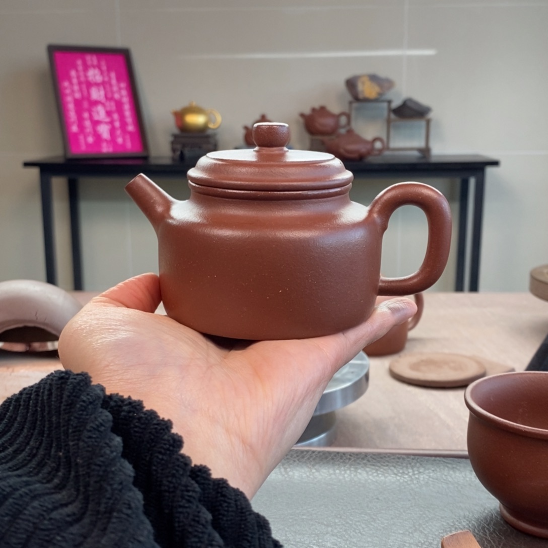茶壶紫砂底槽清德钟220cc全手➕底槽清杯子