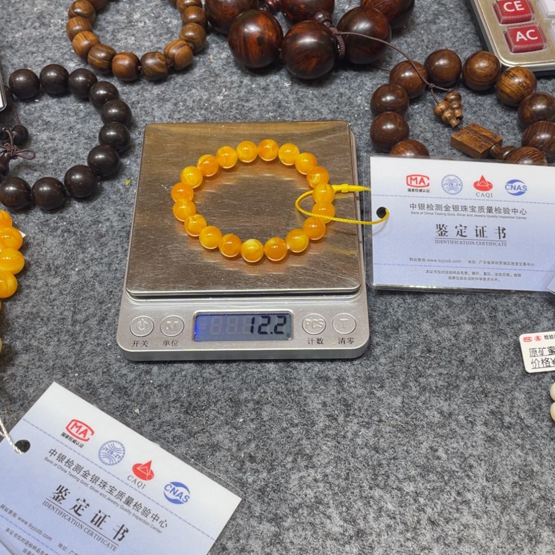 琥珀未镶嵌手链00000