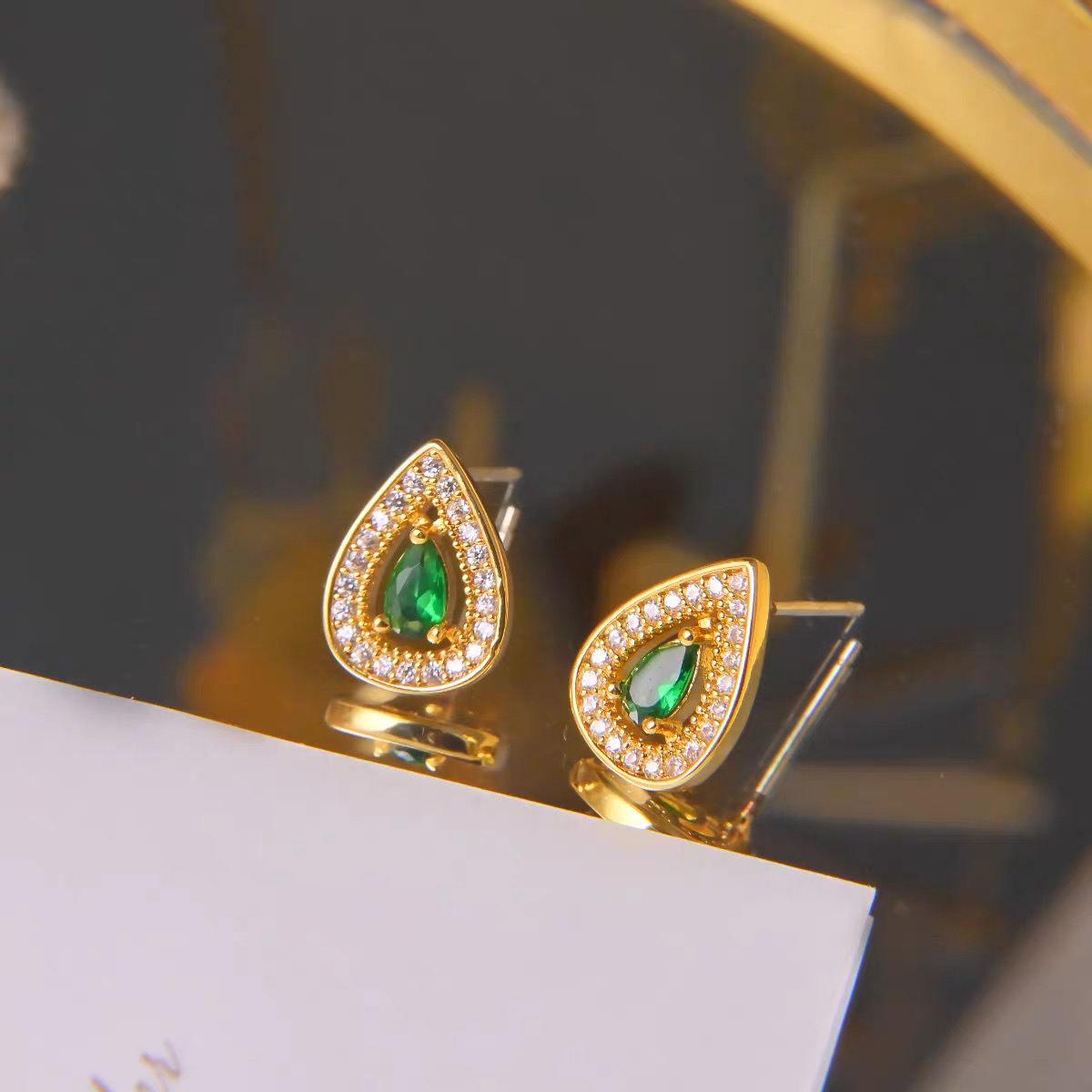 铜合金耳饰 轻奢设计师款耳钉~4201