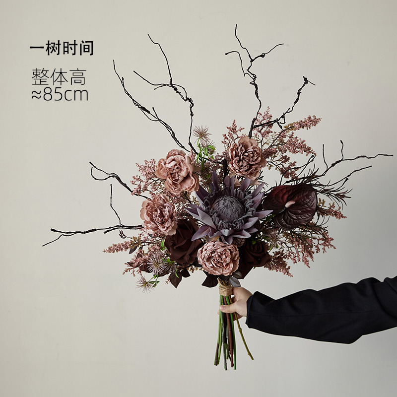 一树时间氛围感餐桌卧室床头柜仿真花假花装饰摆设摆件