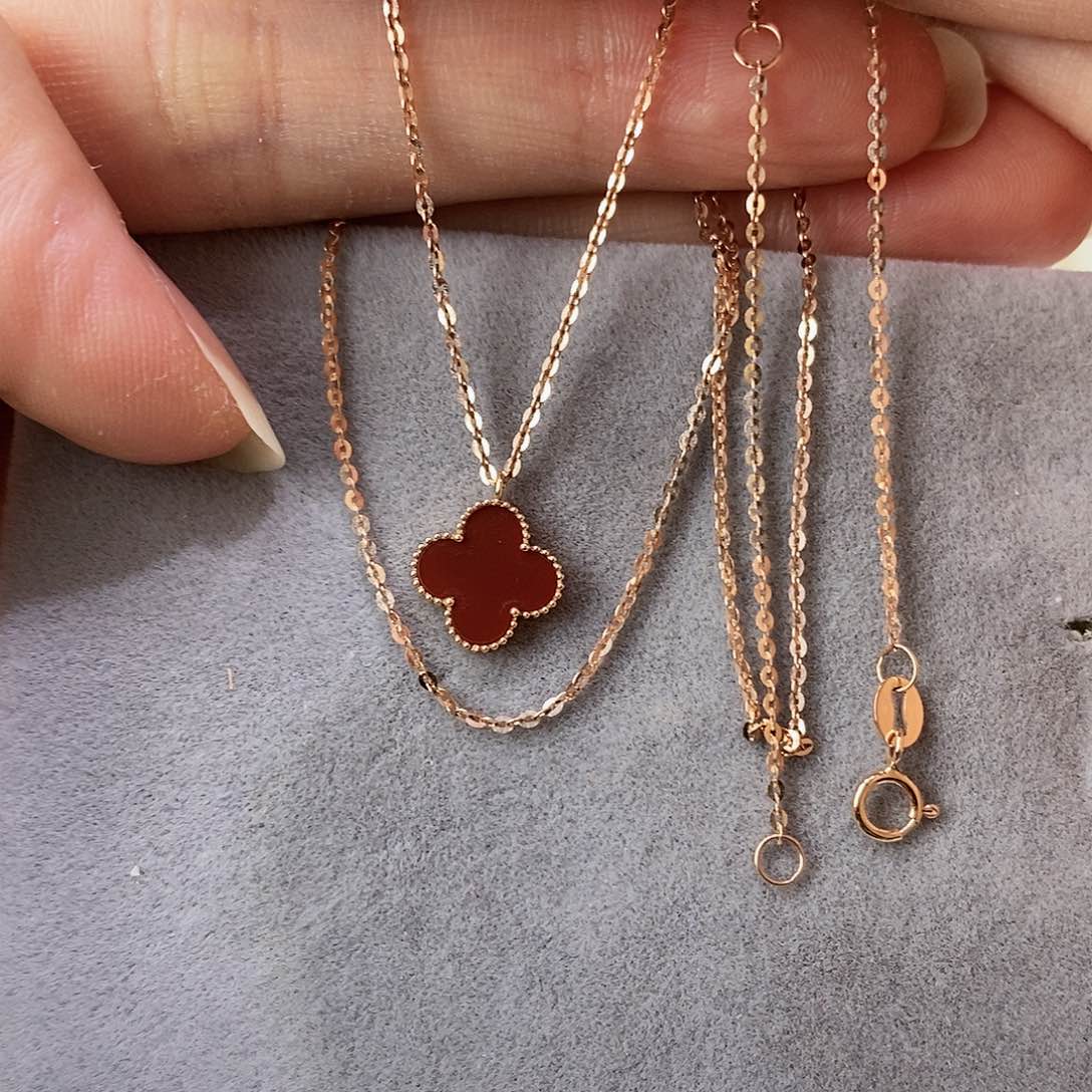 玛瑙/玉髓颈饰18K金镶嵌红10mmk枚