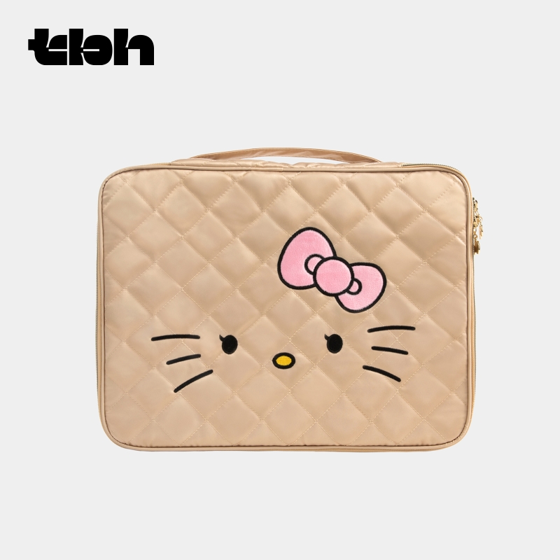 tbh野兽派家居Hello Kitty绗缝旅行收纳袋手提大容量洗漱包dr