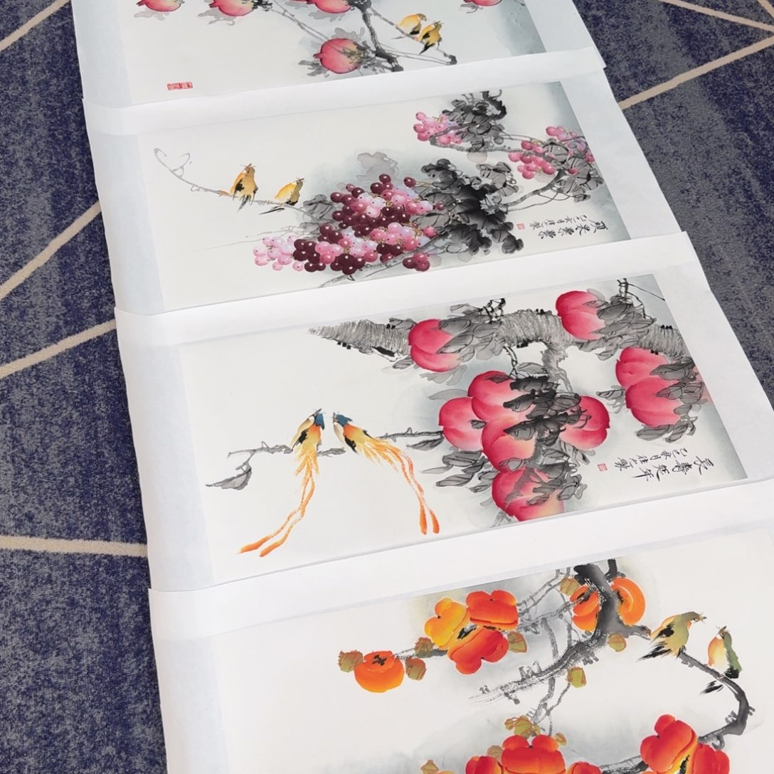 国画国画作品山水花鸟纯手绘