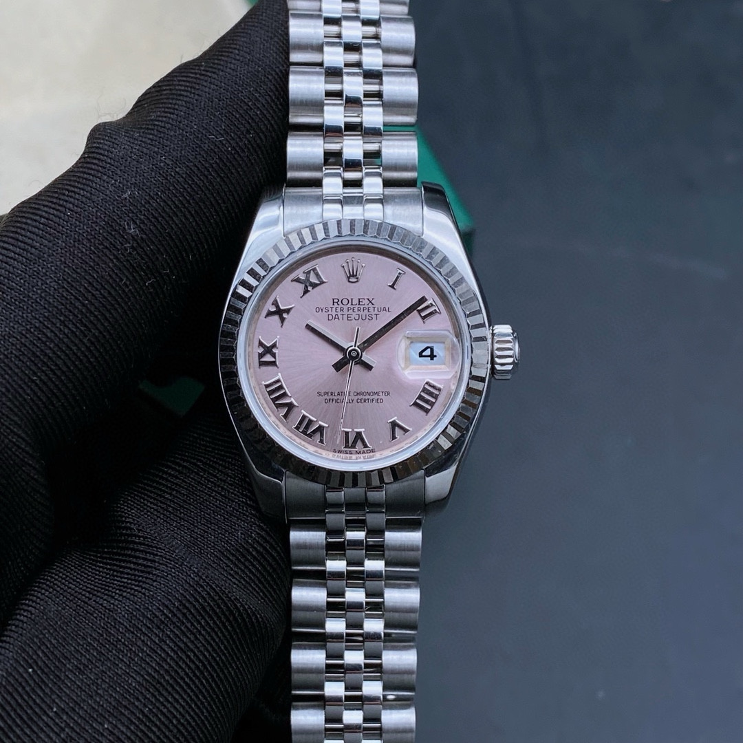 99新 Rolex/劳力士 补差价日志179174粉盘/女士机械表/表径26
