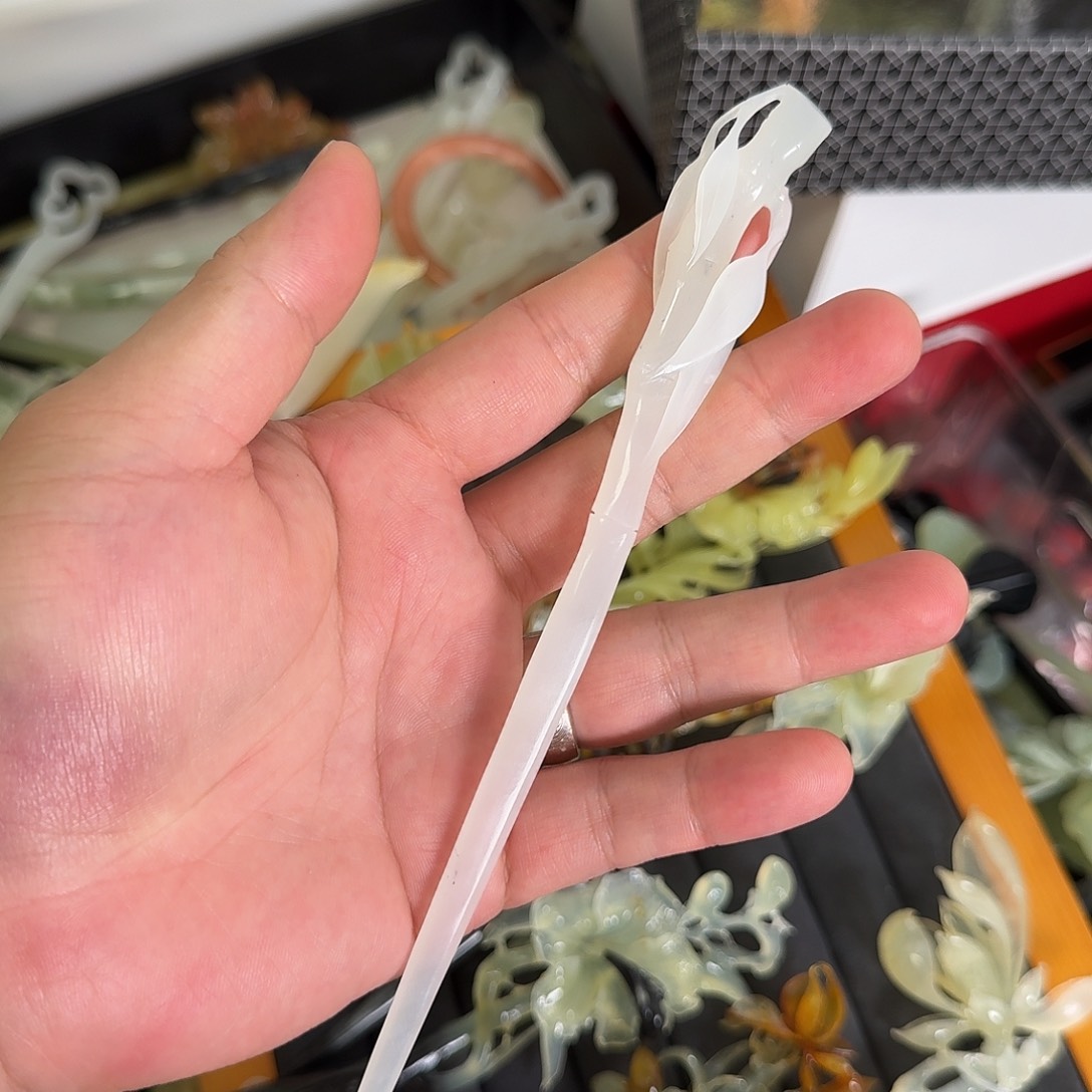 未镶嵌蛇纹石玉发饰