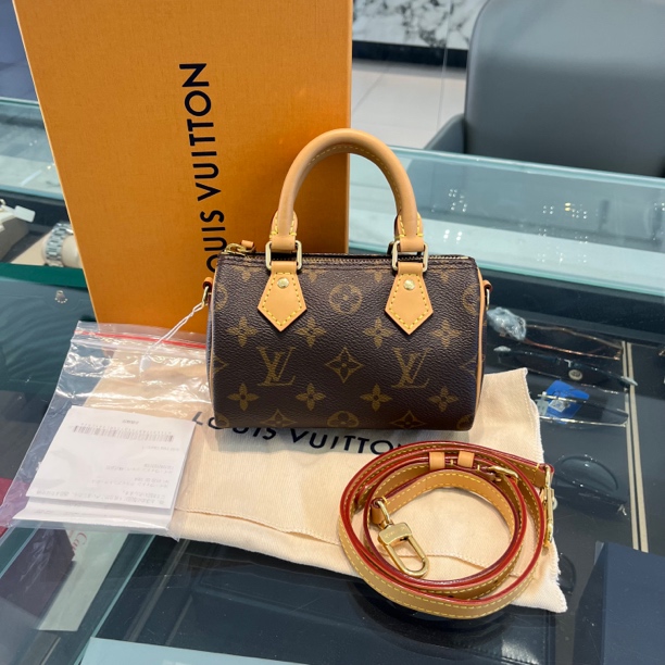 99新 LouisVuitton/路易威登 24年7月全套新款speed nano斜挎包