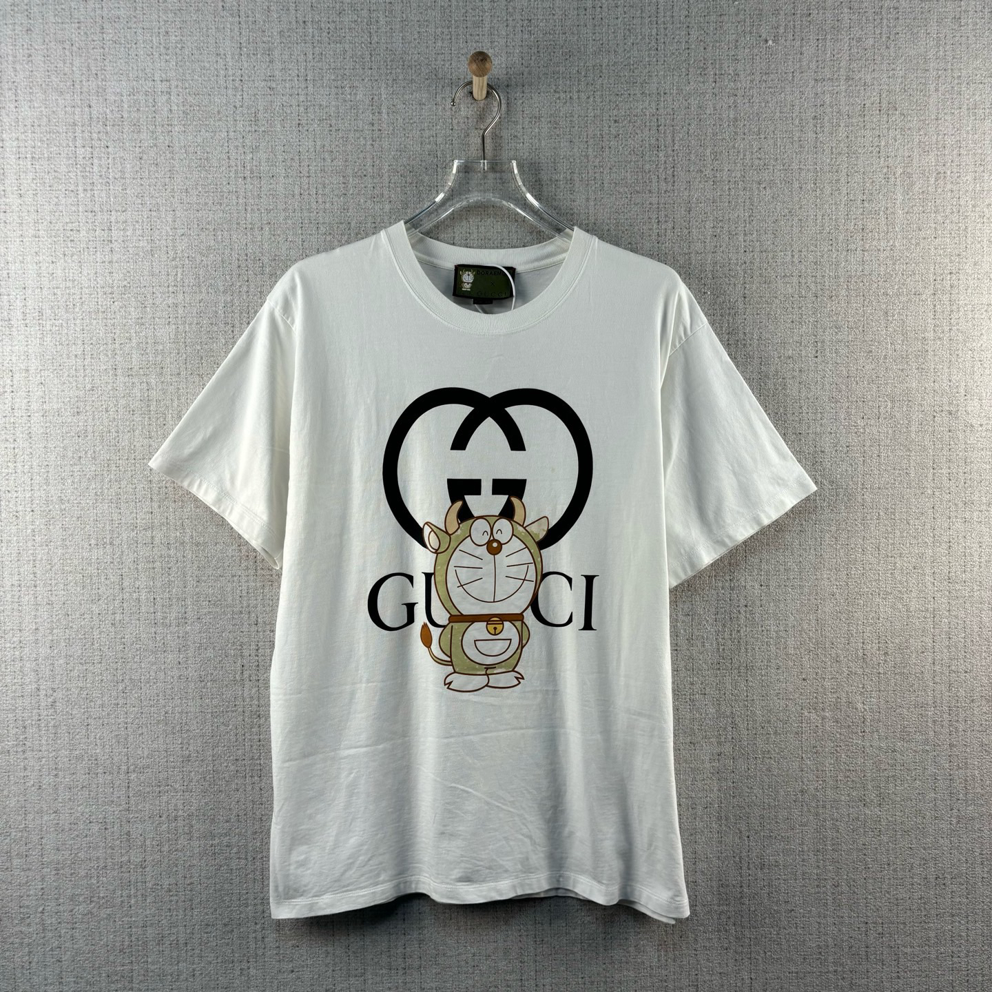 99新 GUCCI/古驰 Doraemon联名款印花圆领短袖/尺码M/编号9171