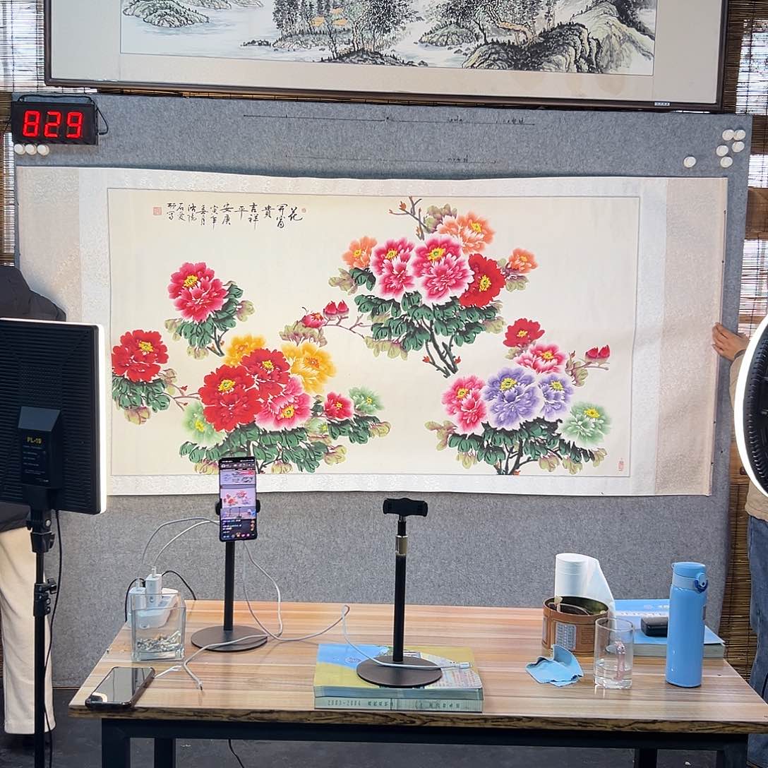 国画829 花鸟在此鸣叫时还要一