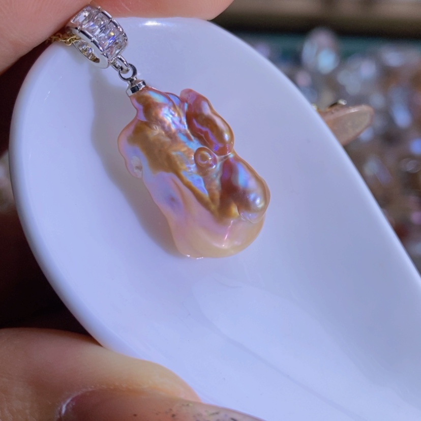 【闪购商品】淡水珍珠天然淡水珍珠（微瑕）合金