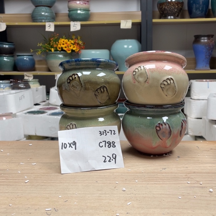 紫砂花盆多肉陶土花盆微瑕72