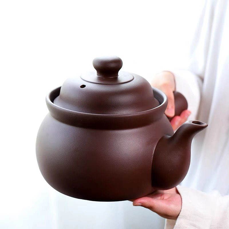 【药壶】宜兴原矿紫砂中药煲明火防裂无釉砂锅炖鸡药膳煲汤炖汤锅