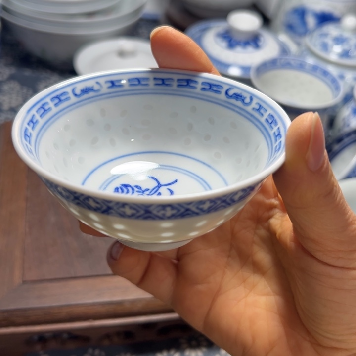 陶玩玉兰花小茶碗