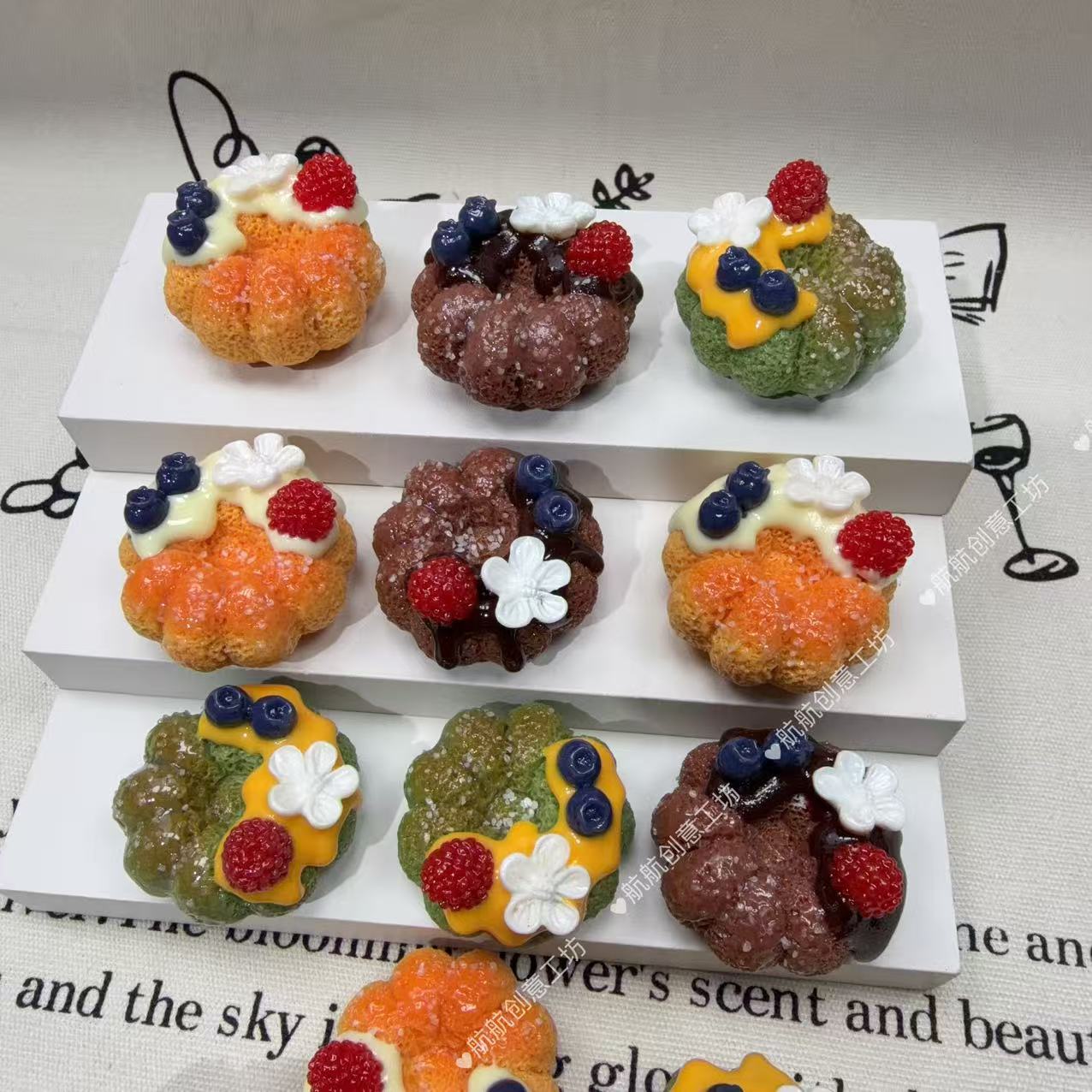 航航妈定制【 树莓甜甜圈】diy食玩，创意diy饰品配饰