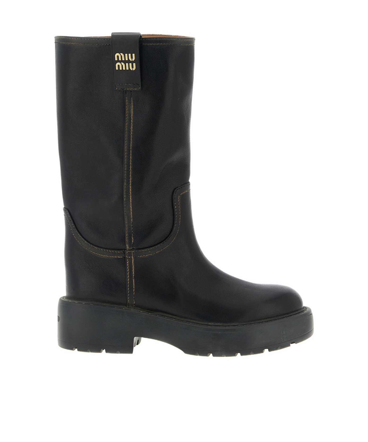 【全新未使用支持鉴定】25秋冬新款黑色复古中筒靴