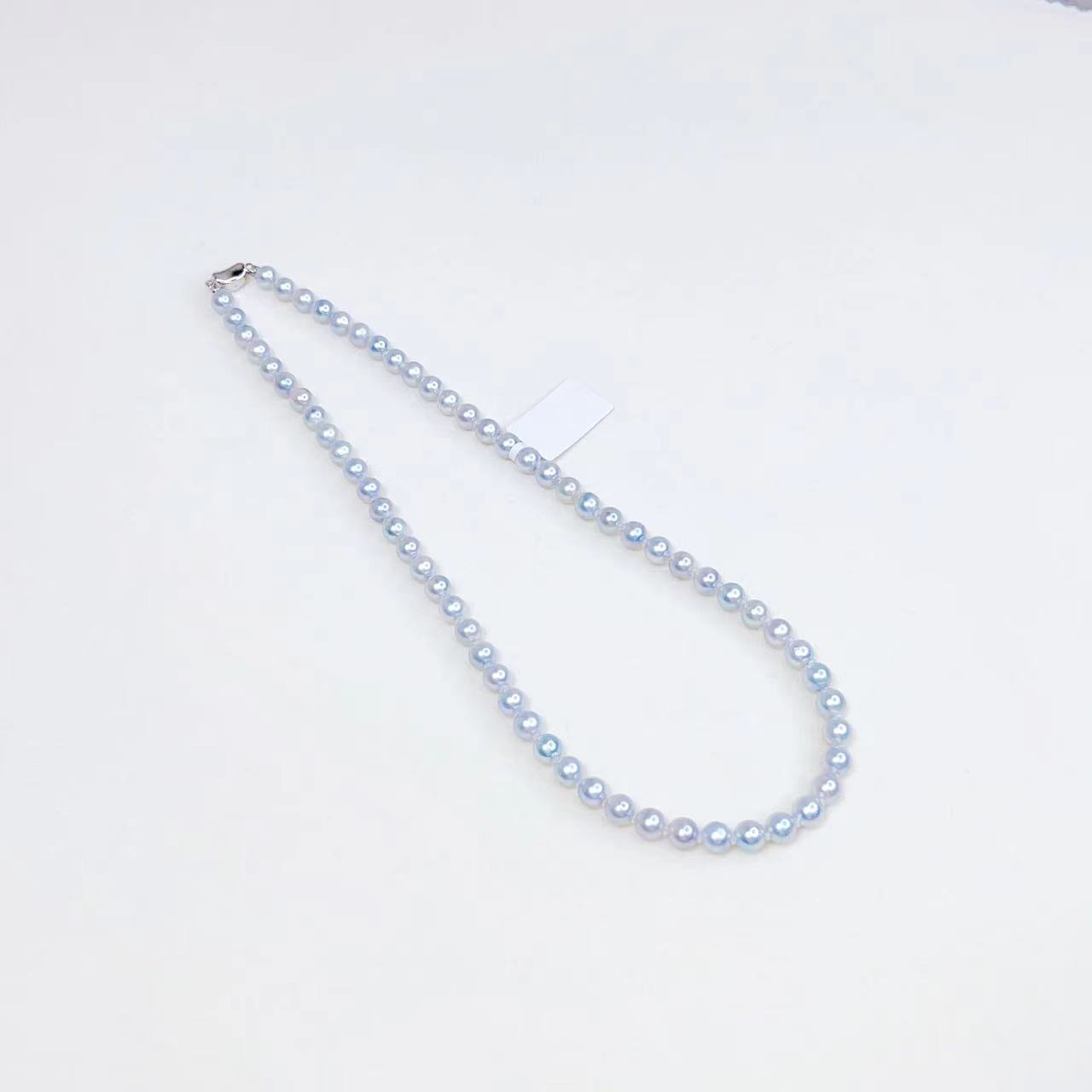 【大D】海水真多麻炫彩小钢炮级项链带真科研大证/6-7MM