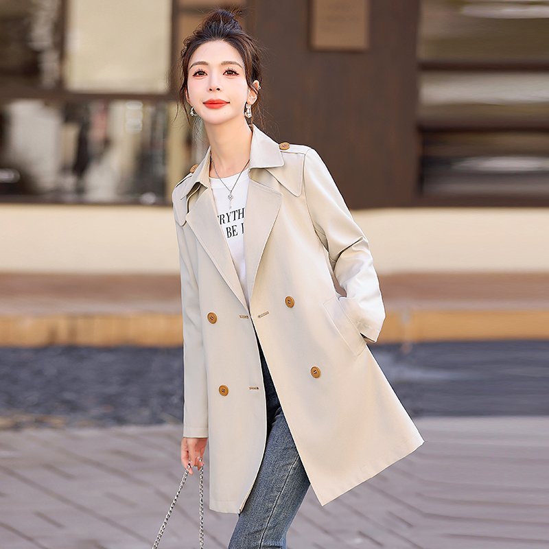 中长款风衣春秋外套女2025春季新款小个子英伦风韩版高级感外套