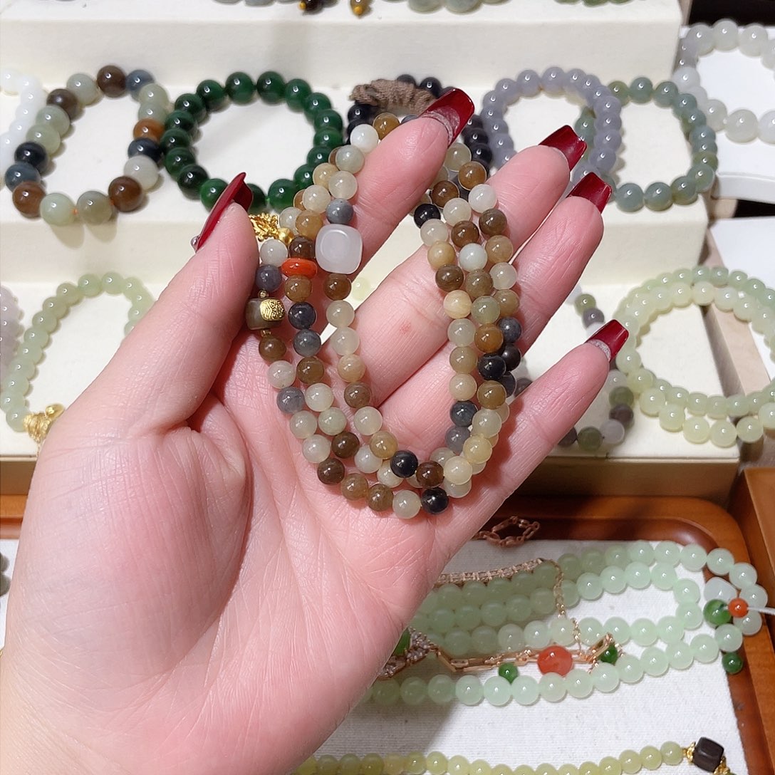 和田玉手串未镶嵌清**寒