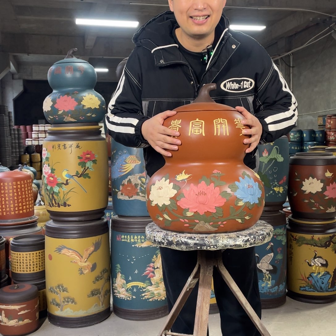 宜兴原矿紫砂茶叶罐