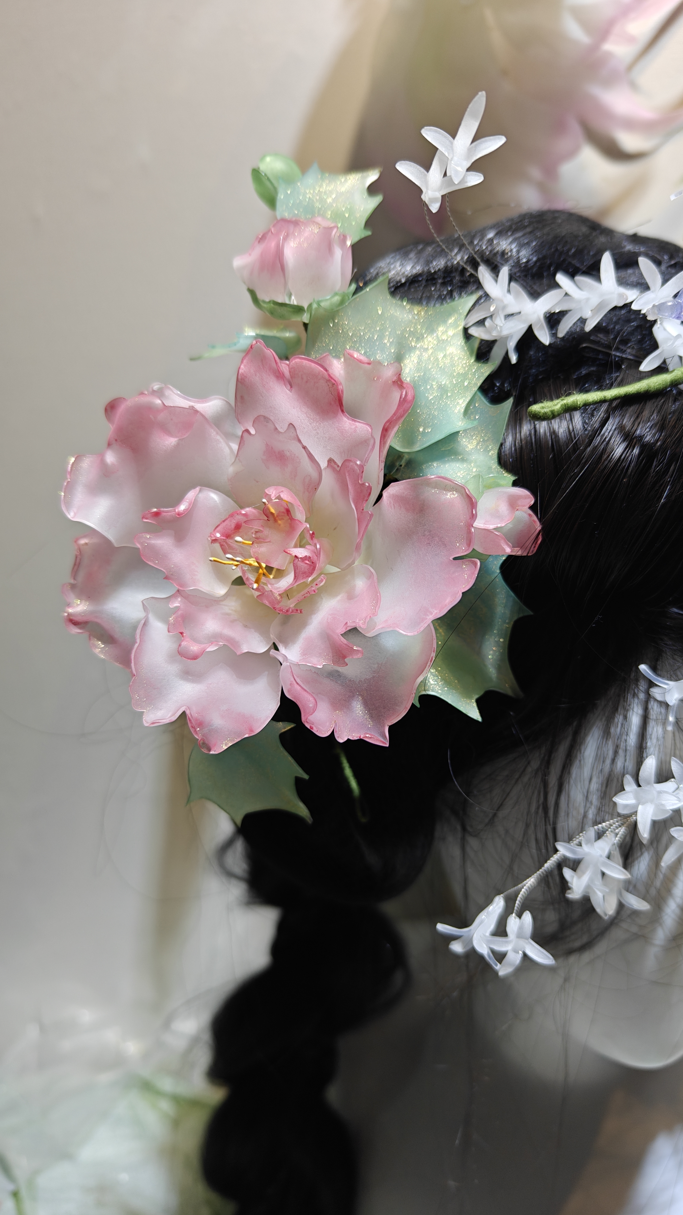夏季芙蓉花软簪簪懒懒