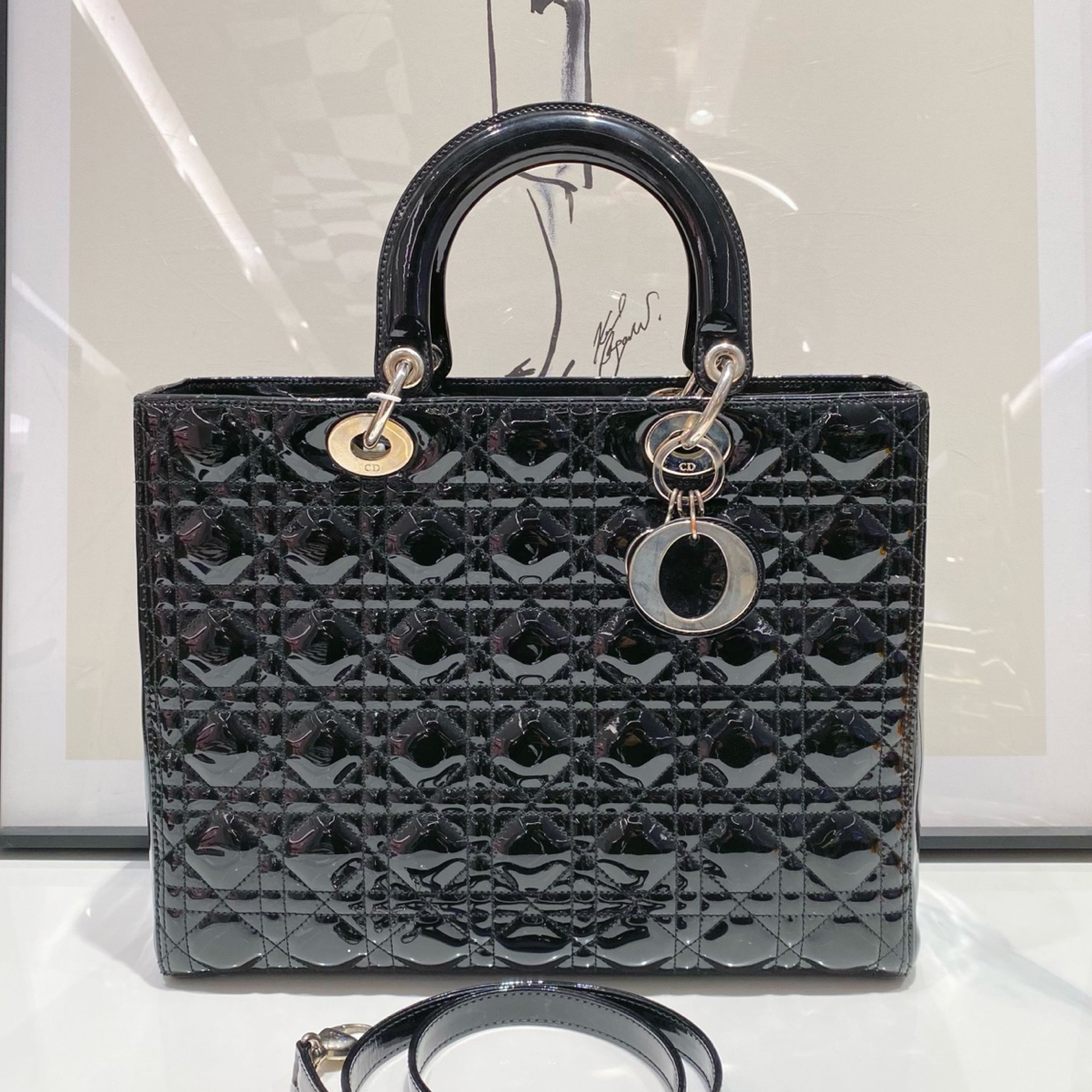 99新 DIOR/迪奥 Dior迪奥七格漆皮戴妃（15745）