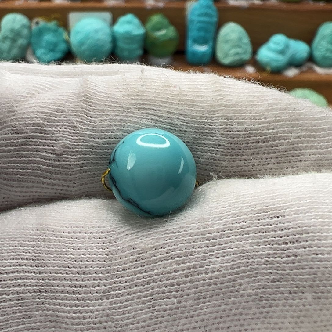 绿松石圆珠 未镶嵌