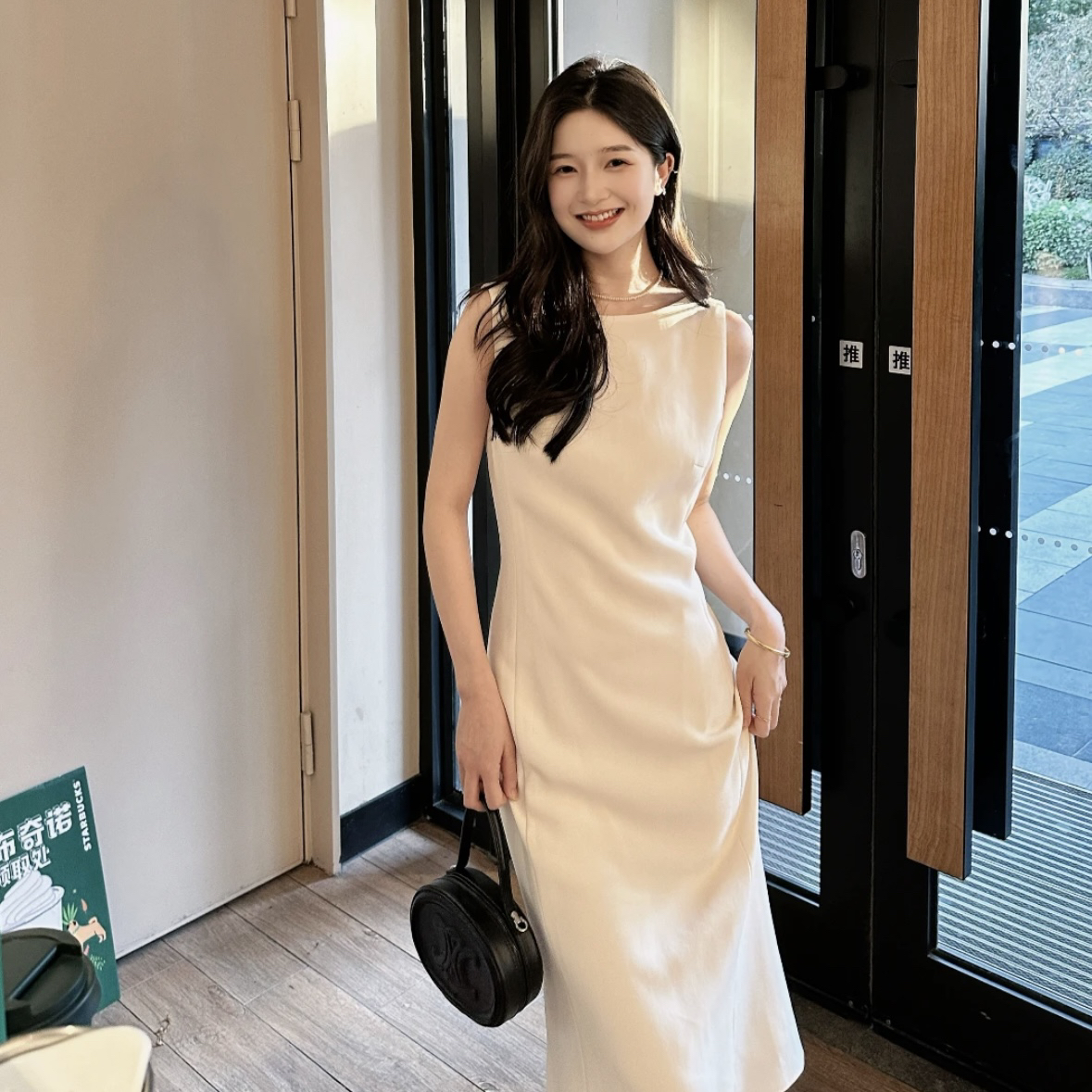 GIRDEAR/哥弟「郁金香」夏季新款高腰显瘦气质连衣裙1500486