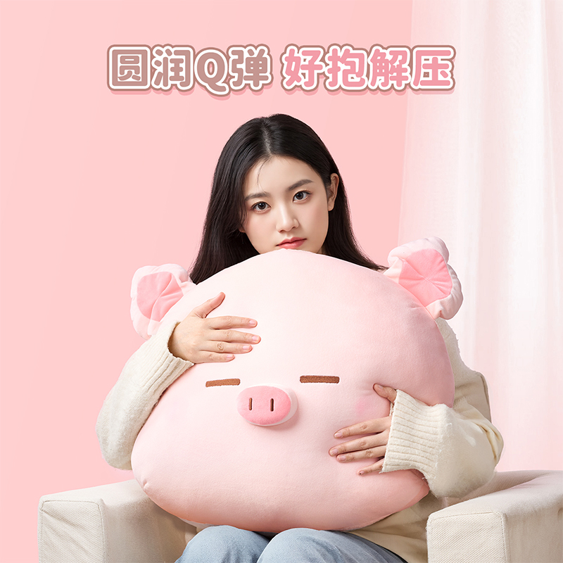 【官方正品】名创优品大脸靠枕可爱毛绒玩偶宿舍抱枕陪睡商品图